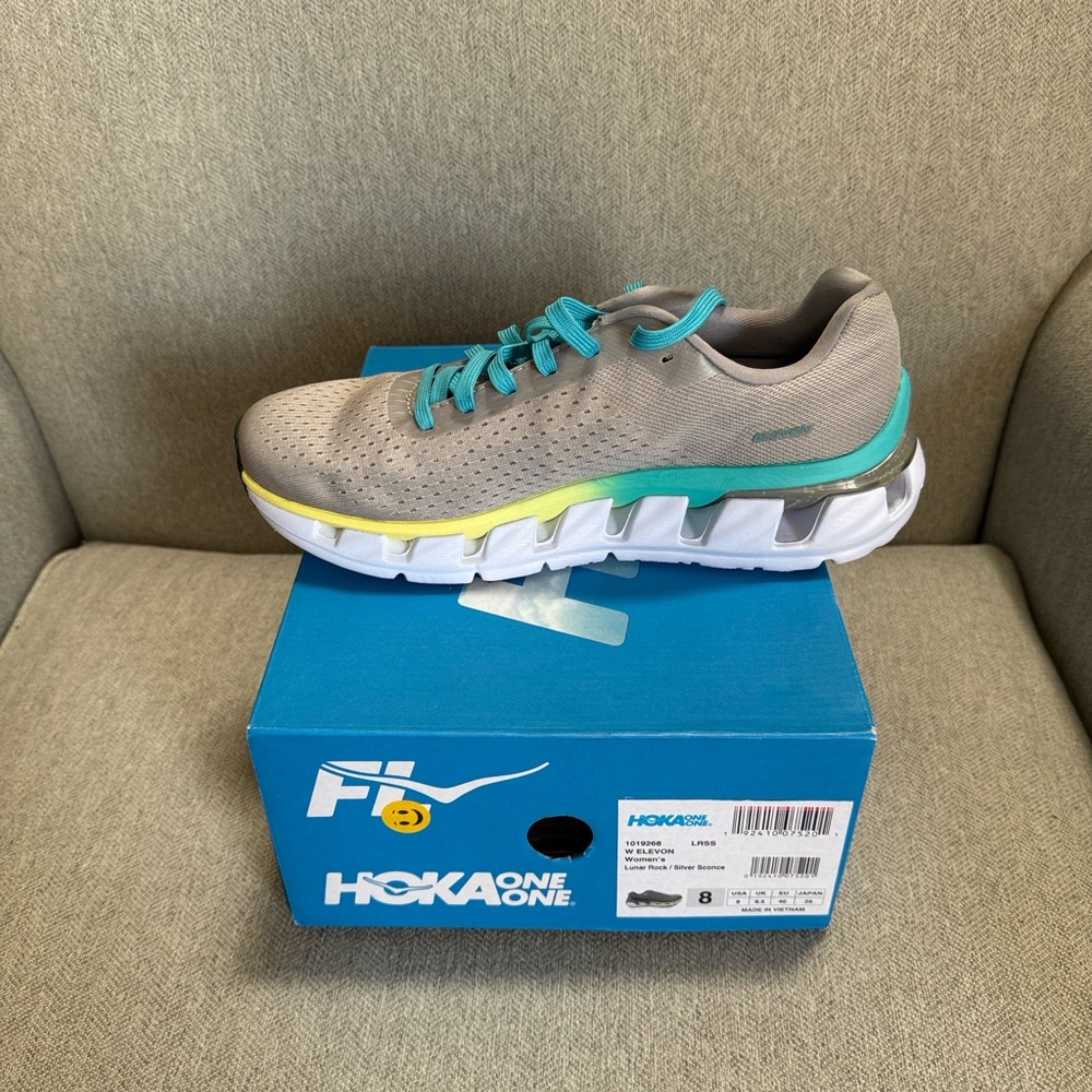 NEW Hoka One One Elevon Women's Lunar Rock, Silver Sconce 1019268 LRSS